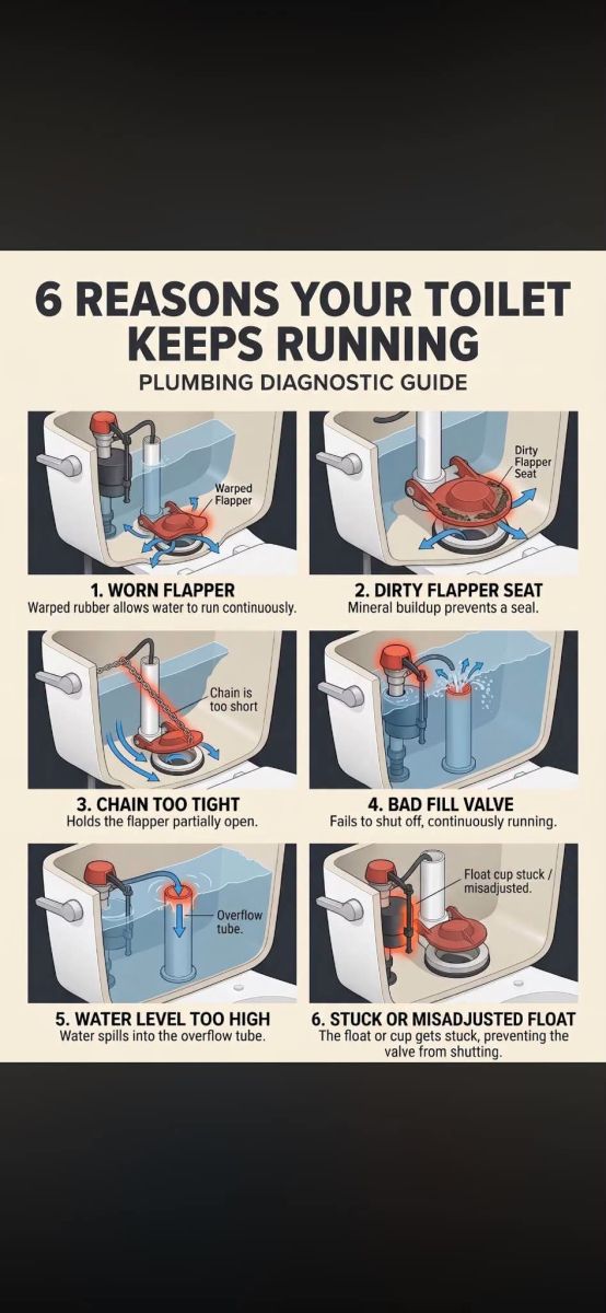 Reasons your toilet keeps running